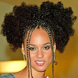 Acconciature capelli afro Alicia Keys